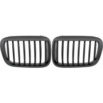 BMW 3-Serie E46 Sedan/Touring 98-01 Enkelribbad Mattsvart Sportgrill DIEDERICHS